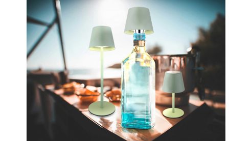 Tischleuchte Globo lighting aus Kunststoff Metall in Dunkelgrün GLOBO LED-Tischleuchte Vannie I - 3 in 1 Akku-Leuchte blassgrünes Metall - Höhe ca. 35,5 cm