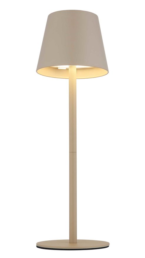 Tischleuchte Globo lighting aus Kunststoff Metall in Sand GLOBO LED-Tischleuchte Vannie I - 3 in 1 Akku-Leuchte sandfarbenes Metall - Höhe ca. 35,5 cm