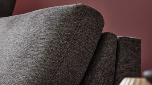 Schlafsofa Interliving aus Stoff in Anthrazit Interliving Schlafsofa Serie 4700 - Schafsofa anthrazitfarbener Bezug Balu & Aluminiumfüße - Breite ca. 188 cm