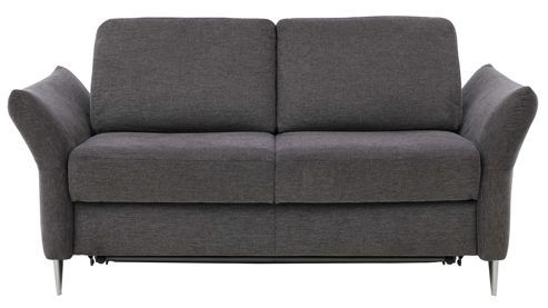 Schlafsofa Interliving aus Stoff in Anthrazit Interliving Schlafsofa Serie 4700 - Schlafsofa 160LÄ anthrazitfarbener Bezug Balu & Aluminiumfüße - Breite ca. 228 cm
