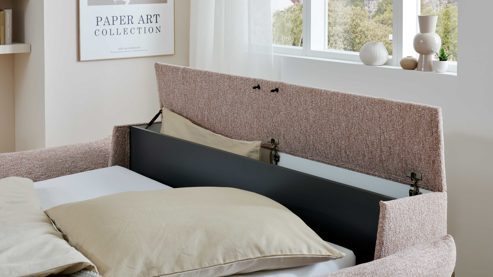 Funktion Interliving aus Metall in Transparent Interliving Sofa Serie 4700 - Bettkasten stoffbezogen