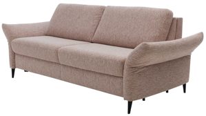 Schlafsofa Interliving aus Stoff in Rosa Interliving Schlafsofa Serie 4700 - Schlafsofa sienafarbener Webstoff Loft & schwarze Aluminiumfüße - Breite ca. 208 cm