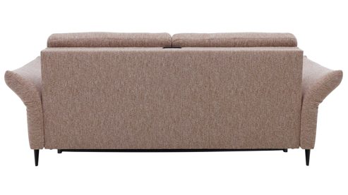 Schlafsofa Interliving aus Stoff in Rosa Interliving Schlafsofa Serie 4700 - Schlafsofa 160LÄ sienafarbener Webstoff Loft & schwarze Aluminiumfüße - Breite ca. 228 cm
