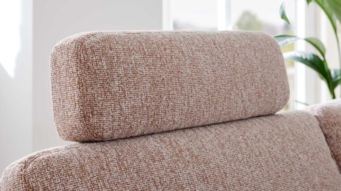 Kopfstütze Interliving aus Stoff in Rosa Interliving Sofa Serie 4700 - Kopfstütze sienafarbener Webstoff Loft