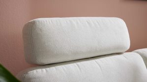 Kopfstütze Interliving aus Stoff in Weiß Interliving Sofa Serie 4700 - Kopfstütze naturweißes Flachgewebe Cyber