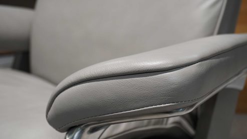 Sessel Ekornes aus Leder in Grau Dunkelgrau Stressless AURA S Signature Relax-Sessel und Hocker Leder Signature Grau, Small, Leder Paloma Silvergrey