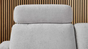 Kopfstütze Interliving aus Stoff in Hellgrau Interliving Sofa Serie 4700 - Kopfstütze silberfarbene Chenille