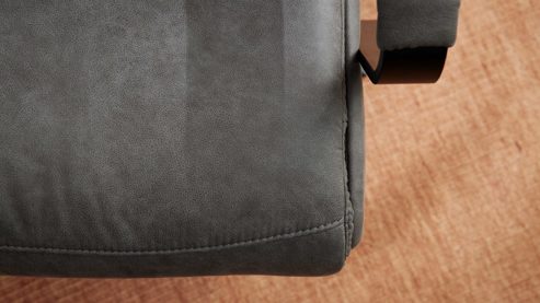 Relaxsessel Interliving aus Stoff in Dunkelgrau Interliving Sessel Serie 4565 grauer Bezug Clint & schwarzer Sternfuß