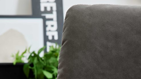 Relaxsessel Interliving aus Stoff in Dunkelgrau Interliving Sessel Serie 4565 grauer Bezug Clint & schwarzer Sternfuß