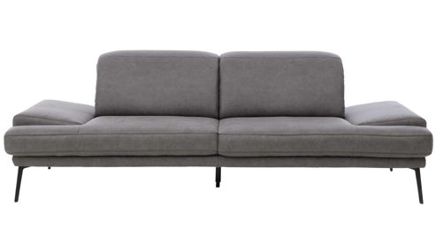 Zweisitzer Interliving aus Stoff in Dunkelgrau Interliving Sofa Serie 4460 - Zweisitzer SR70 grauer Bezug Clint & schwarze Metallfüße - Länge ca. 232 cm