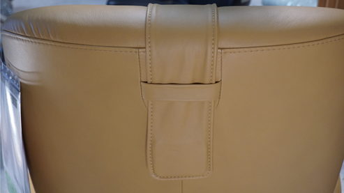 Relaxsessel Ekornes aus Aluminium Holz Leder in dunkles Gelb Schwarz Stressless Rome M Cross - Relaxsessel und Hocker Leder Paloma 094 honey 39, Gestell Cross 45 matte black