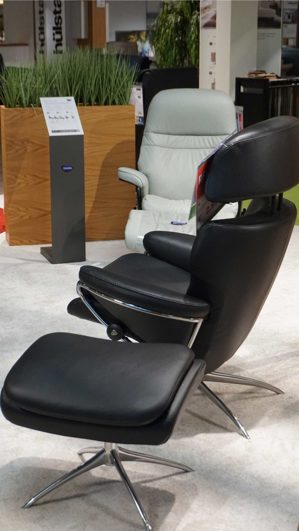 Relaxsessel Ekornes aus Aluminium Holz Leder in Schwarz Aluminium Stressless Rome M Star - Relaxsessel und Hocker Leder Paloma 094 black 19, Gestell Star 40 Alu