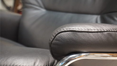 Relaxsessel Ekornes aus Aluminium Holz Leder in Schwarz Aluminium Stressless Rome M Star - Relaxsessel und Hocker Leder Paloma 094 black 19, Gestell Star 40 Alu