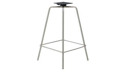 Barstuhl Interliving aus Kunstfaser in Grau Interliving Esszimmer Serie 5122 – Barstuhl graue Mikrofaser Delphin & gebürsteter Edelstahl