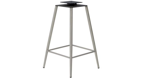 Barstuhl Interliving aus Kunstfaser in Schwarz Interliving Esszimmer Serie 5122 – Barhocker ST69 schwarzes Kunstleder LEA-TEX & gebürsteter Edelstahl