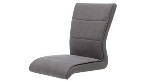 Schwingstuhl Interliving aus Kunstfaser in Dunkelgrau Interliving Esszimmer Serie 5122 – Schwingstuhl onyxschwarze Mikrofaser & mattschwarzes Metall