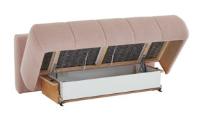 Schlafsofa Restyl aus Stoff in Rosa Schlafsofa Benita rosafarbener Chenillebezug 1-6425 - Liegefläche ca. 150 x 202 cm