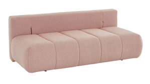 Schlafsofa Restyl aus Stoff in Rosa Schlafsofa Benita rosafarbener Chenillebezug 1-6425 - Liegefläche ca. 150 x 202 cm