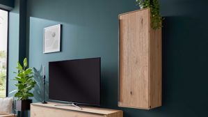 Hängeschrank Interliving aus Holz in Holzfarben Interliving Wohnzimmer Serie 2033 - Hängeschrank 126837 Asteiche - eine Tür, Breite ca. 42 cm