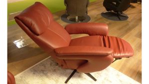 Relaxsessel comfortmaster besser sitzen, liegen, leben aus Leder Metall in Bordeaux Himolla Easy Swing Sessel 7304 31V, Relaxsessel weinrotes LongLife-Leder Cabern & Sternfuss anthrazit