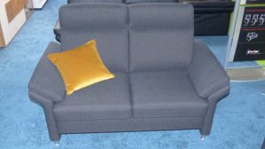 3-2+1 COMFORT SMART aus Leder in Anthrazit Carina Polstergarnitur Primus 3-2-1 Dreisitzer, Zweisitzer, Sessel Stoff anthrazit – Metallfuss - hoher Rücken