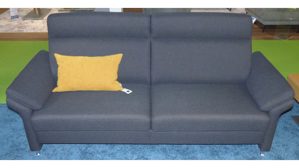 3-2+1 COMFORT SMART aus Leder in Anthrazit Carina Polstergarnitur Primus 3-2-1 Dreisitzer, Zweisitzer, Sessel Stoff anthrazit – Metallfuss - hoher Rücken