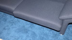 3-2+1 COMFORT SMART aus Leder in Anthrazit Carina Polstergarnitur Primus 3-2-1 Dreisitzer, Zweisitzer, Sessel Stoff anthrazit – Metallfuss - hoher Rücken