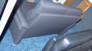 3-2+1 COMFORT SMART aus Leder in Anthrazit Carina Polstergarnitur Primus 3-2-1 Dreisitzer, Zweisitzer, Sessel Stoff anthrazit – Metallfuss - hoher Rücken