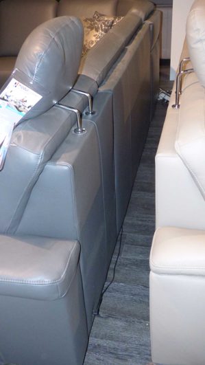 Ecksofa modulmaster aus Leder Metall in Anthrazit Aluminium Polinova MM-PN1059 Wohnlandschaft, Polstergarnitur mit Sessel Leder Belvita anthrazit & Metallfüße – Stellfläche ca. 255 x 345 cm