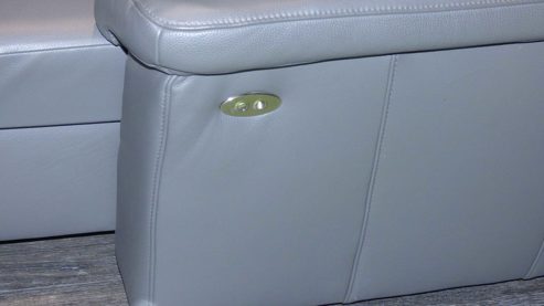 Ecksofa modulmaster aus Leder Metall in Anthrazit Aluminium Polinova MM-PN1059 Wohnlandschaft, Polstergarnitur mit Sessel Leder Belvita anthrazit & Metallfüße – Stellfläche ca. 255 x 345 cm