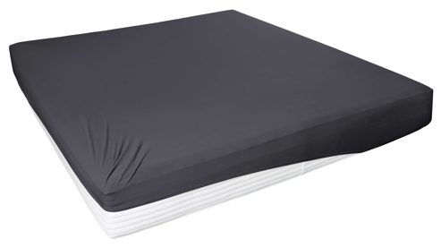 Spannbettlaken H. g. hahn haustextilien® aus Stoff in Anthrazit HAHN Spannbettlaken für Wasser- und Boxspringmatratzen anthrazitfarbener Baumwolljersey - ca. 190 x 200 cm