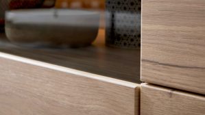 Wohnwand Interliving aus Holz in Holzfarben Interliving Wohnzimmer Serie 2031 - Wohnwand Risseiche - Länge ca. 257 cm