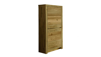 Highboard Wöstmann markenmöbel aus Holz in Holzfarben WÖSTMANN Highboard mit zwei Holztüren - Wohnzimmerschrank Wildeiche - zwei Türen, Breite ca. 72 cm