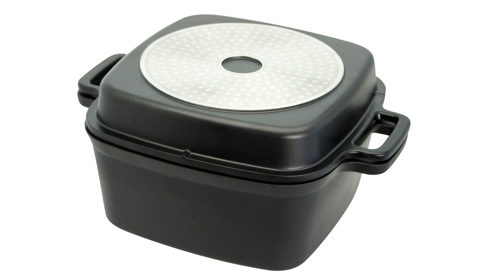 Multifunktionstopf Elo® aus Metall in Schwarz ELO® Multifunktionstopf-Set Cubus Aluminiumguss – ca. 24 x 24 cm