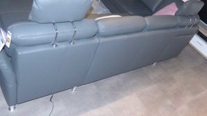 Ecksofa modulmaster aus Leder Metall in Anthrazit Modulmaster MM-PN1080 Polstergarnitur - anthrazitfarbenes Leder Torro & Metallfüße – Stellfläche ca. 200 x 305 x 168-204 cm