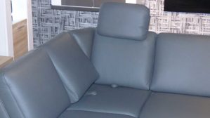 Ecksofa modulmaster aus Leder Metall in Anthrazit Modulmaster MM-PN1080 Polstergarnitur - anthrazitfarbenes Leder Torro & Metallfüße – Stellfläche ca. 200 x 305 x 168-204 cm
