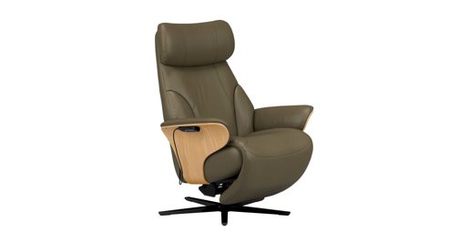 Sessel Ekornes aus Holz Leder Metall in Dunkelgrün Holzfarben Hell Schwarz Stressless ADAM M Power Sirius Relax-Sessel Leder Velaro Forest Green, Gestell Sirius Black, elektrisch verstellbar