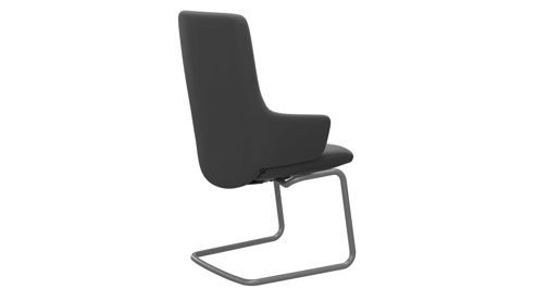 Stuhl Ekornes aus Leder Metall in Grau Silber Stressless Schwingstuhl LAUREL, Stuhl mit Armlehnen Leder Batick grey, Gestell D400 Satin Silver