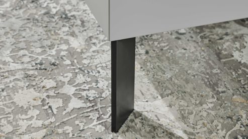 Bettgestell Interliving aus Holz in Grau Interliving Kleiderschrank Serie 1207  Bettgestell 864394 Satingrau & anthrazitfarbener Bezug Stone - Liegefläche ca. 180 x 200 cm