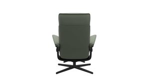 Sessel Ekornes aus Leder Metall in Dunkelgrün Schwarz Stressless ADMIRAL M Relax-Sessel und Hocker Leder Leder Batick 89 Thyme Green, Gestell Cross Matte Black