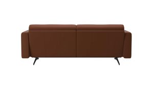 Sofa Ekornes aus Leder Metall in Dunkelbraun Schwarz Stressless Elementgruppe Stella, Polstergarnitur aus Leder Leder Paloma Copper, Fuss schwarz matt, mit Armlehnen S2