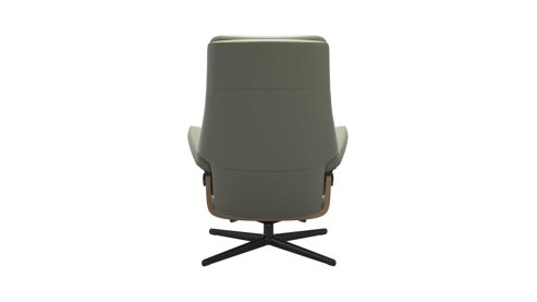 Sessel Ekornes aus Leder Metall in Dunkelgrün Schwarz Stressless PAUL M Relax-Sessel und Hocker Leder Leder Paloma 96 Shadow Green, Gestell Cross Matte Black