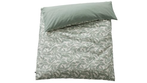 Bettwäsche-Set Interliving aus Stoff in Hellgrün Interliving Bettwäsche Serie 9131 floral salbeigrüner & salbeigrüner Baumwollsatin - ca. 135 x 200 cm