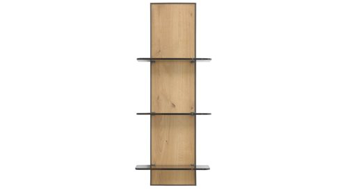 Möbelbeleuchtung Interliving aus Holz in Hellgrau Interliving Schlafzimmer Serie 1027 – Komplettzimmer 001 mit Paneelen und Licht Eiche bianco & Champagner - Liegefläche ca. 180 x 200 cm