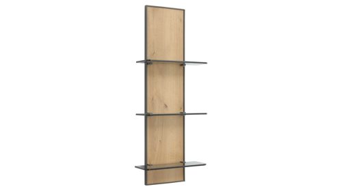 Möbelbeleuchtung Interliving aus Holz in Hellgrau Interliving Schlafzimmer Serie 1027 – Komplettzimmer 001 mit Paneelen und Licht Eiche bianco & Champagner - Liegefläche ca. 180 x 200 cm