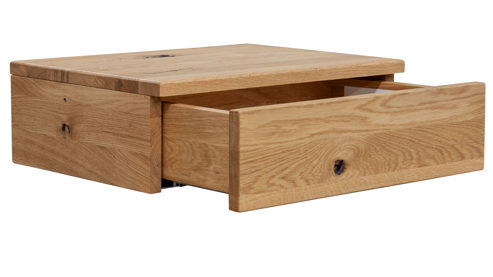 Nachtkommode WOODS & TRENDS aus Holz in Holzfarben 3S frankenmöbel Hängekonsole BE-0589 geölte Wildeiche - ca. 45 x 33 cm