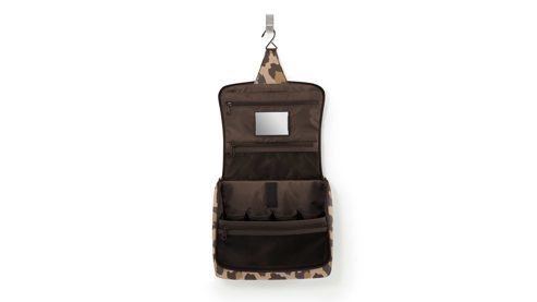 Einzeltasche Reisenthel aus Kunstfaser in Cappuccino Reisenthel Toiletbag XL WO6048 leo macchiato Dekor leo macchiato, ca. 28 x 23 x 10 cm