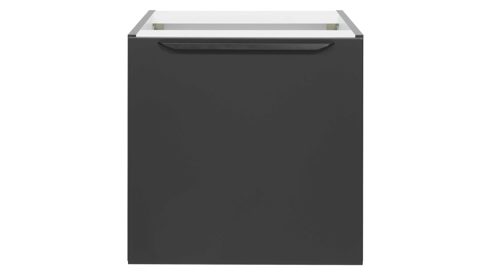 Badmöbel-Set Interliving aus Holz in Schwarz Interliving Bad Serie 7340 - Waschtischkombination Mattschwarz & Vikings Oak – Breite ca. 145 cm