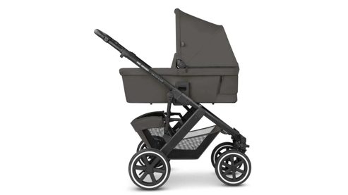 Babyzimmer Abc design aus Aluminium Stoff in Dunkelgrau ABC DESIGN Kombi-Kinderwagen Salsa 4 Air Farbe & Design Cloud, mit Babywanne und Sportsitz