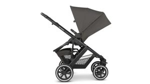 Babyzimmer Abc design aus Aluminium Stoff in Dunkelgrau ABC DESIGN Kombi-Kinderwagen Salsa 4 Air Farbe & Design Cloud, mit Babywanne und Sportsitz